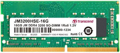 Transcend JetRam 16GB DDR4 PC4-25600 3200Mhz SO-DIMM CL22 1.2V Transcend JetRam 16GB DDR4 PC4-25600 3200Mhz SO-DIMM CL22 1.2V